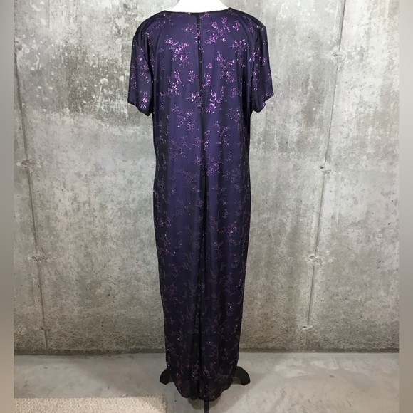 Connected Apparel Womens Maxi Dress Size 20W Sheer Floral Embroidered Whimsigoth - Picture 8 of 16